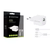 Conceptronic Carregador 2 portas 33W GaN USB PD com cabo de carregamento 3em1, USB-C x 1, USB-A x 1, QC 3.0, PPS