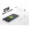 Conceptronic Carregador 2 portas 33W GaN USB PD com cabo de carregamento 3em1, USB-C x 1, USB-A x 1, QC 3.0, PPS