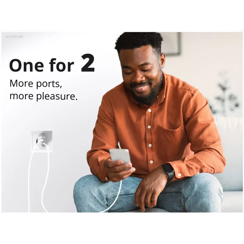 Conceptronic Carregador 2 portas 33W GaN USB PD com cabo de carregamento 3em1, USB-C x 1, USB-A x 1, QC 3.0, PPS