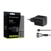Conceptronic Carregador 2 portas 33W GaN USB PD com cabo de carregamento 3em1, USB-C x 1, USB-A x 1, QC 3.0, PPS