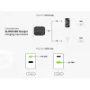 Conceptronic Carregador 2 portas 33W GaN USB PD com cabo de carregamento 3em1, USB-C x 1, USB-A x 1, QC 3.0, PPS