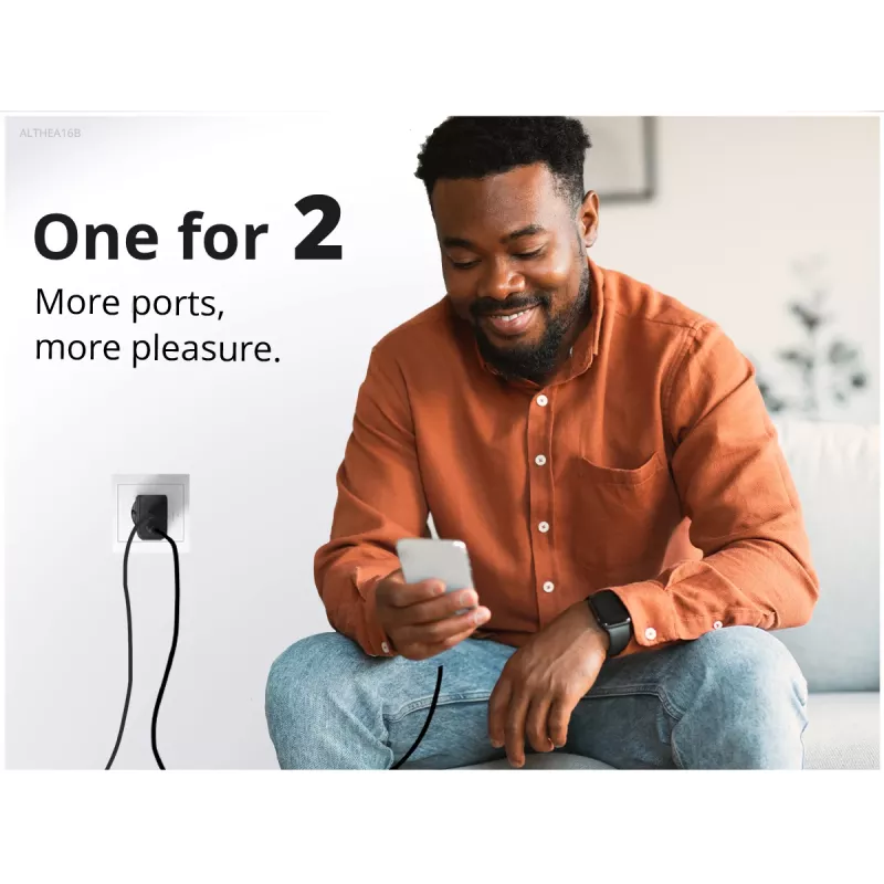 Conceptronic Carregador 2 portas 33W GaN USB PD com cabo de carregamento 3em1, USB-C x 1, USB-A x 1, QC 3.0, PPS