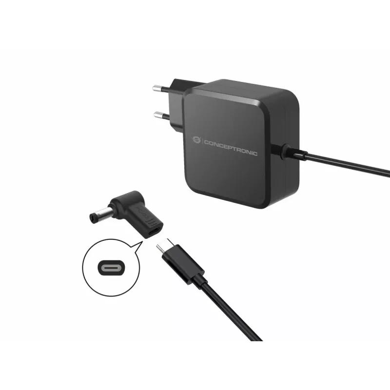 Conceptronic ABBY15PC03 Adaptador DC para USB-C, Acer/Universal 5,5x1,7mm, 18-20V