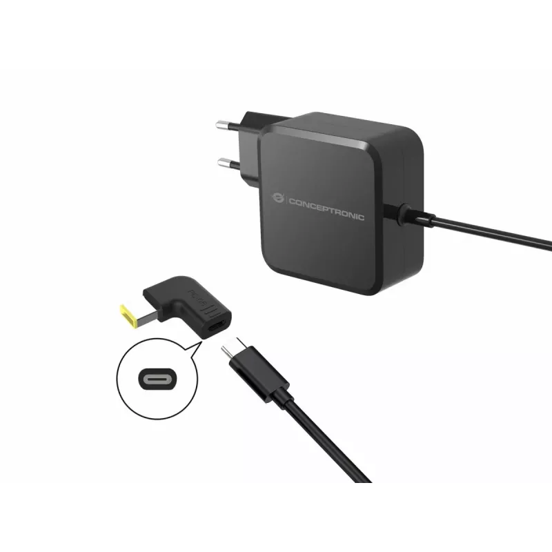 Conceptronic ABBY15PC05 Adaptador DC para USB-C, Lenovo slim tip, 18-20V
