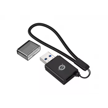 Conceptronic BIAN07B Leitor de cartões TF/MicroSD 3.0, UHS-I, USB 3.0, 5Gbps