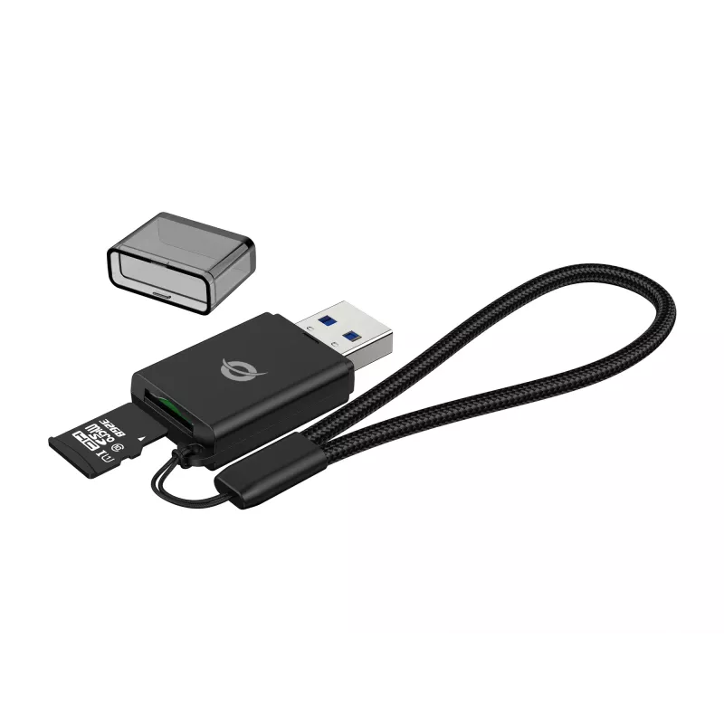 Conceptronic BIAN07B Leitor de cartões TF/MicroSD 3.0, UHS-I, USB 3.0, 5Gbps