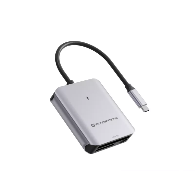 Conceptronic BIAN09G Leitor de cartões 3em1 USB 3.2 Gen 2, CFast 2.0, SD TF/MicroSD 4.0, UHS-II