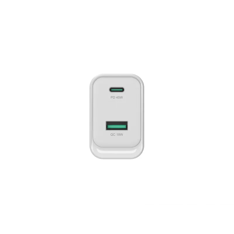Conceptronic ALTHEA20W45 Carregador 2 portas 45W GaN USB PD, USB-C x 1, USB-A x 1, QC 3.0, PPS, PD 3.0