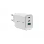 Carregador Conceptronic ALTHEA21W65 3 portas 65W GaN USB PD, USB-C x 2, USB-A x 1, QC 3.0, PPS, PD 3.0