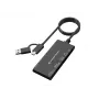 Leitor de cartões 7 em 1 CONCEPTRONIC BIAN10B — USB 3.2 Gen 1 Type-A/Type-C, CF/MMC/MS/SD/MicroSD/xD, preto