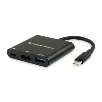 Dock para portátil/replicador de portas Conceptronic DONN01B USB 3.2 Gen 1 (3.1 Gen 1) Type-C preto