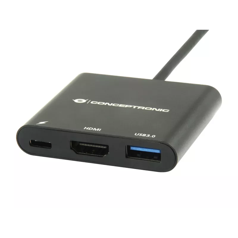 Dock para portátil/replicador de portas Conceptronic DONN01B USB 3.2 Gen 1 (3.1 Gen 1) Type-C preto