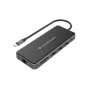 Dock para portátil/replicador de portas Conceptronic DONN15G com fios USB 3.2 Gen 1 (3.1 Gen 1) Type-C cinzento