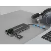 Dock para portátil/replicador de portas Conceptronic DONN15G com fios USB 3.2 Gen 1 (3.1 Gen 1) Type-C cinzento