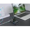 Dock para portátil/replicador de portas Conceptronic DONN15G com fios USB 3.2 Gen 1 (3.1 Gen 1) Type-C cinzento