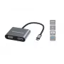 Conceptronic DONN16G com fios USB 3.2 Gen 1 Type-C cinzento 100W 4K Ultra HD