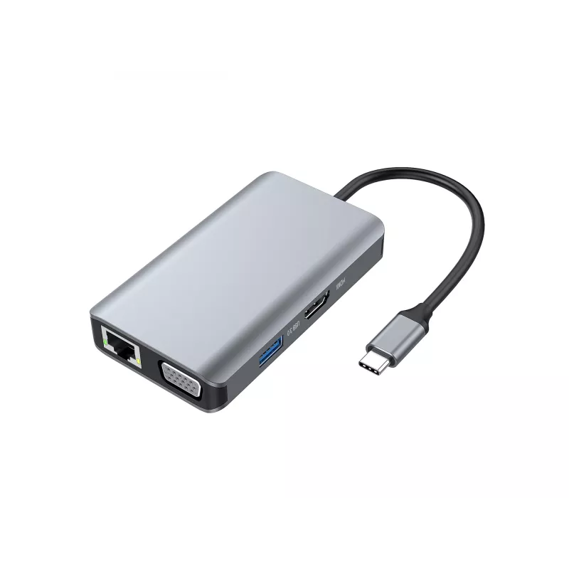 Dock para portátil/replicador de portas Conceptronic DONN21G com fios USB 3.2 Gen 1 (3.1 Gen 1) Type-C cinzento
