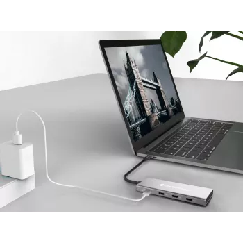 Hub de interfaces Conceptronic HUBBIES16G USB 3.2 Gen 2 (3.1 Gen 2) Type-C 10000 Mbit/s cinzento