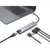 Estação de acoplamento Conceptronic DONN29G 6 em 1 USB 3.2 Gen 2, HDMI 4K60Hz, USB-A 10Gbps x 2, USB-C 10Gbps, GbE LAN, 140W USB PD 3.1