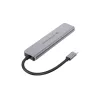 Estação de acoplamento 6 em 1 USB 3.2 Gen 1 CONCEPTRONIC DONN33G HDMI, 2×USB-A 5Gbps, 2×USB-C 5Gbps, 100W USB PD, prateado