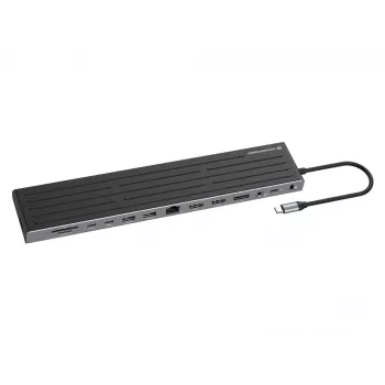Estação de acoplamento Conceptronic DONN32B 14 em 1 USB 3.2 Gen 1 HDMI DP