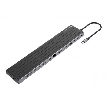 Estação de acoplamento Conceptronic DONN32B 14 em 1 USB 3.2 Gen 1 HDMI DP