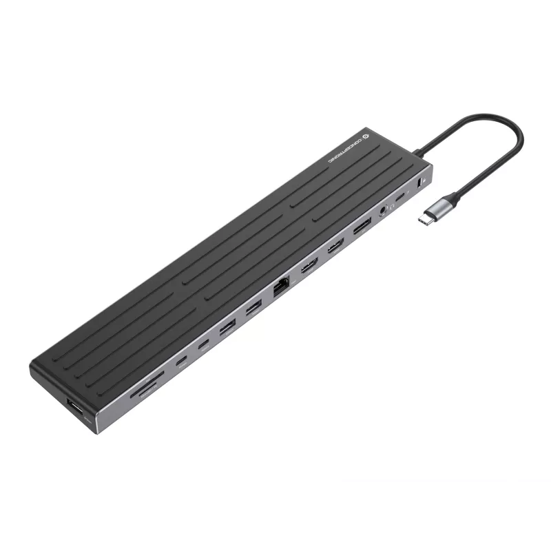 Estação de acoplamento Conceptronic DONN32B 14 em 1 USB 3.2 Gen 1 HDMI DP