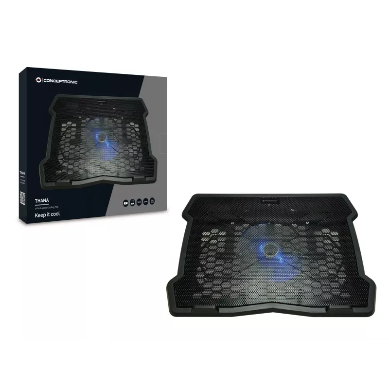 Base de arrefecimento para portátil Conceptronic THANA05B 39,6 cm (15,6 polegadas) preto
