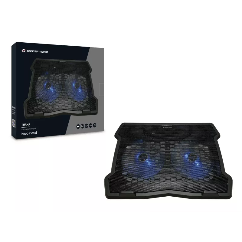 Base de arrefecimento para portátil Conceptronic THANA06B 39,6 cm (15,6 polegadas) preto