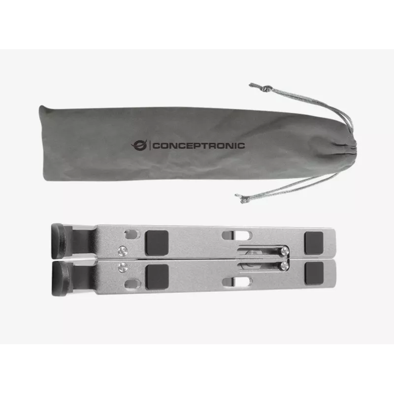 Suporte de arrefecimento para portátil dobrável em alumínio Conceptronic THANA04S ERGO