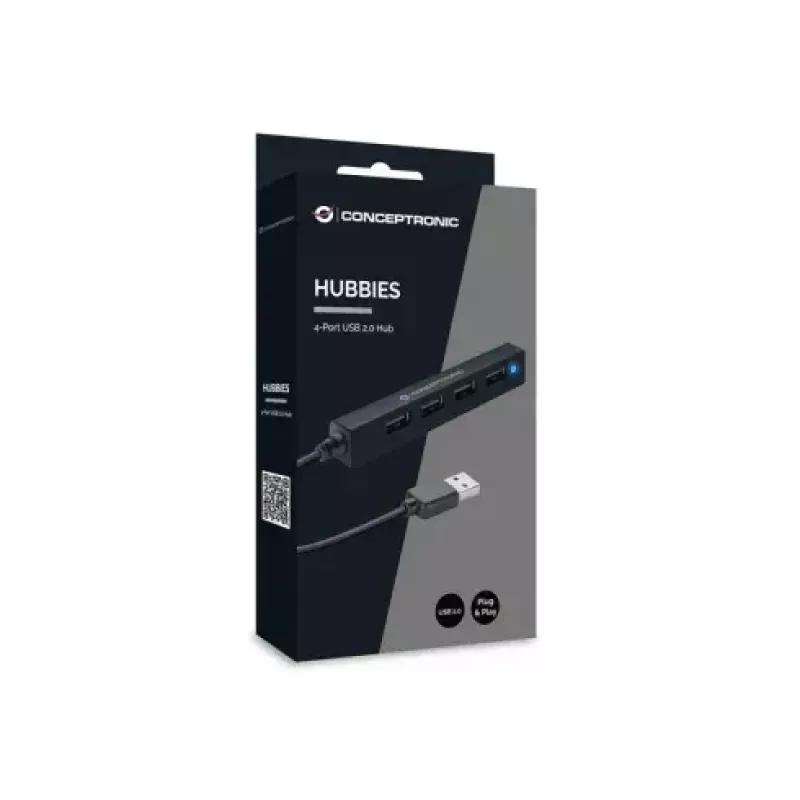 Hub USB Conceptronic HUBBIES hub USB 2.0 de 4 portas