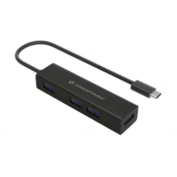 Hub Conceptronic HUBBIES USB-C para hub USB 3.0 de 4 portas