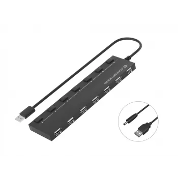 Hub Conceptronic HUBBIES USB 2.0 de 7 portas