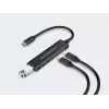 Hub Conceptronic HUBBIES USB 3.0 de 4 portas, 2 portas USB-C e 2 portas USB-A, caixa em alumínio, ficha USB-C