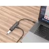 Hub Conceptronic HUBBIES USB 3.0 de 4 portas, 2 portas USB-C e 2 portas USB-A, caixa em alumínio, ficha USB-C