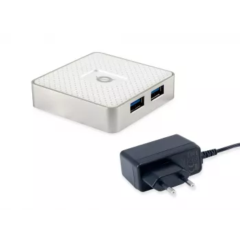 Hub de interfaces Conceptronic HUBBIES03W USB 3.2 Gen 1 (3.1 Gen 1) Micro-B 5000 Mbit/s branco