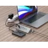 Combinação hub-carregador Conceptronic HUBBIES18G 10 em 1 60W USB 3.0, cabo USB-C-USB-A 2 em 1, USB 3.2 Gen 1