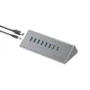 Combinação hub-carregador Conceptronic HUBBIES18G 10 em 1 60W USB 3.0, cabo USB-C-USB-A 2 em 1, USB 3.2 Gen 1