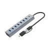 Hub Conceptronic HUBBIES21GP USB 3.0 de 7 portas com fonte de alimentação, 5 Gbit/s, USB-A x 7