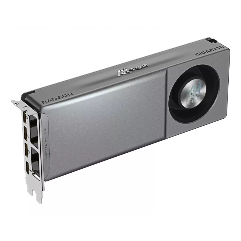 Placa gráfica GIGABYTE Radeon AI PRO R9700 AI TOP 32G – 32 GB GDDR6, 256 Bit, PCI-E 5.0, 2920 MHz frequência do núcleo, 3 x DP, 1 x HDMI, GV-R9700AI TOP-32GD
