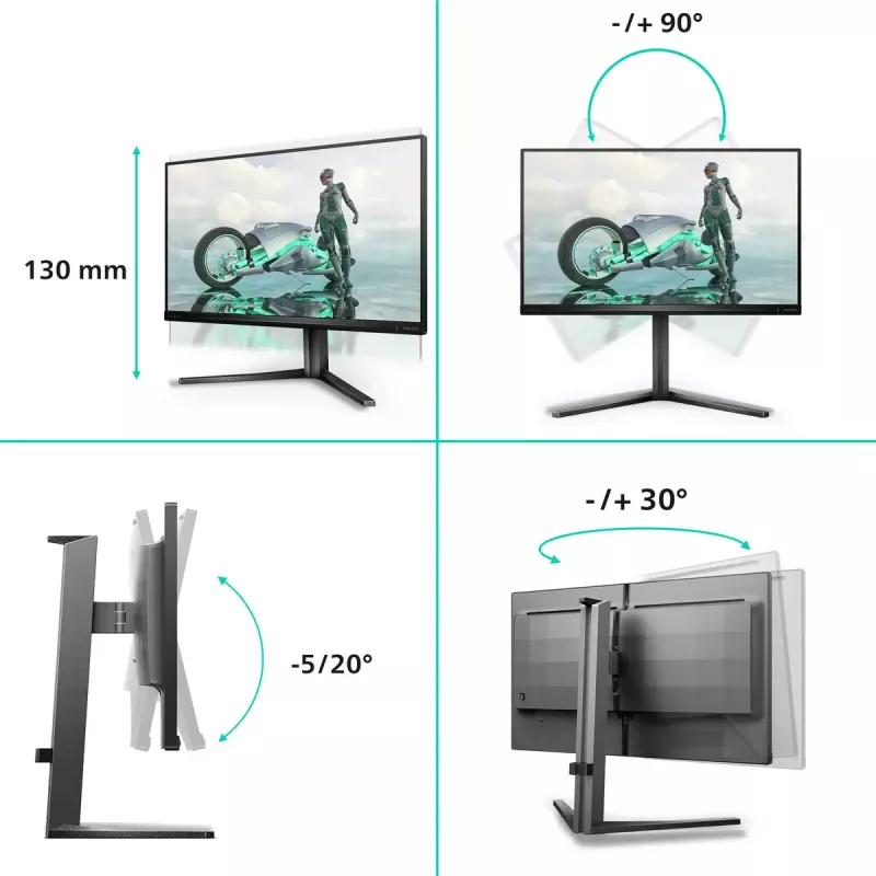 Philips Evnia 3000 25M2N3200U/00 Monitor de computador 62,2 cm (24,5 polegadas) 1920 x 1080 píxeis Full HD LCD cinzento