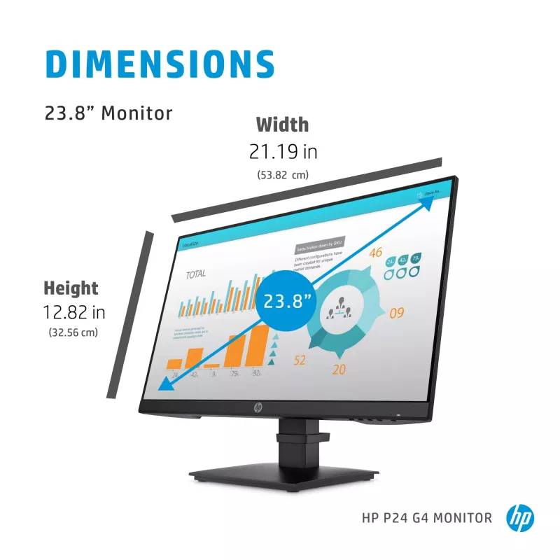 Monitor de computador HP P-Series P24 G4 60,5 cm (23,8 polegadas) 1920 x 1080 píxeis Full HD