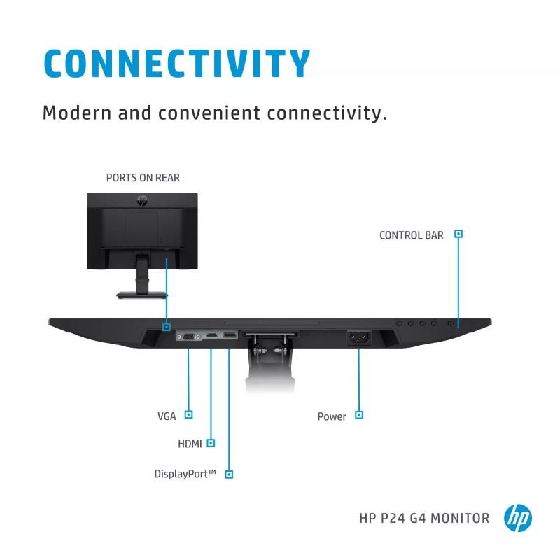 Monitor de computador HP P-Series P24 G4 60,5 cm (23,8 polegadas) 1920 x 1080 píxeis Full HD