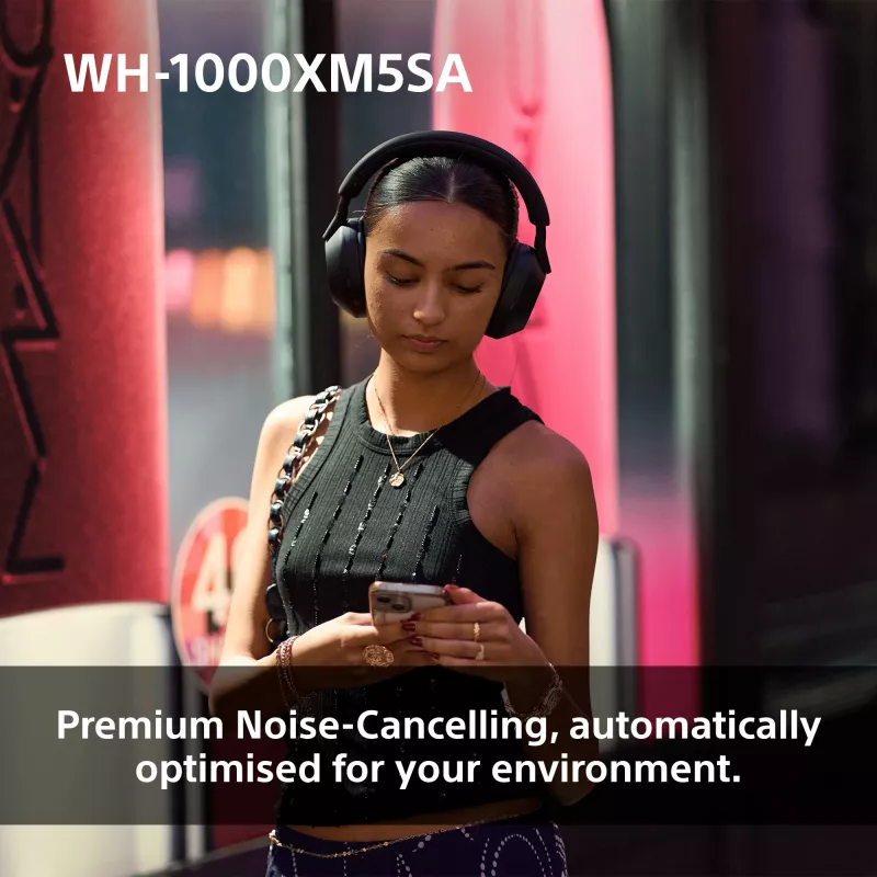 Sony WH-1000XM5SA auscultador com fios e sem fios arco de cabeça música USB Type-C Bluetooth preto