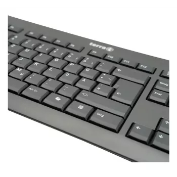 TERRA 1500 Teclado e rato incluídos Escritório USB QWERTZ Alemão Preto