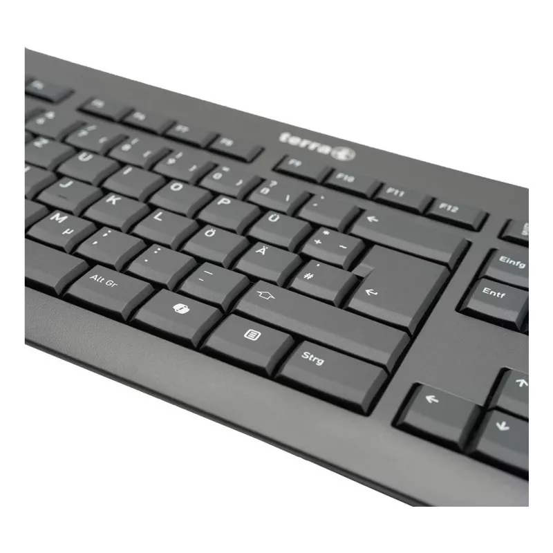 TERRA 1500 Teclado e rato incluídos Escritório USB QWERTZ Alemão Preto