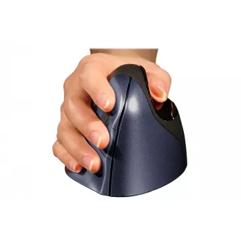 BakkerElkhuizen Evoluent 4 Wireless, para destro, design vertical, laser, RF Wireless, 2600 DPI, preto, azul