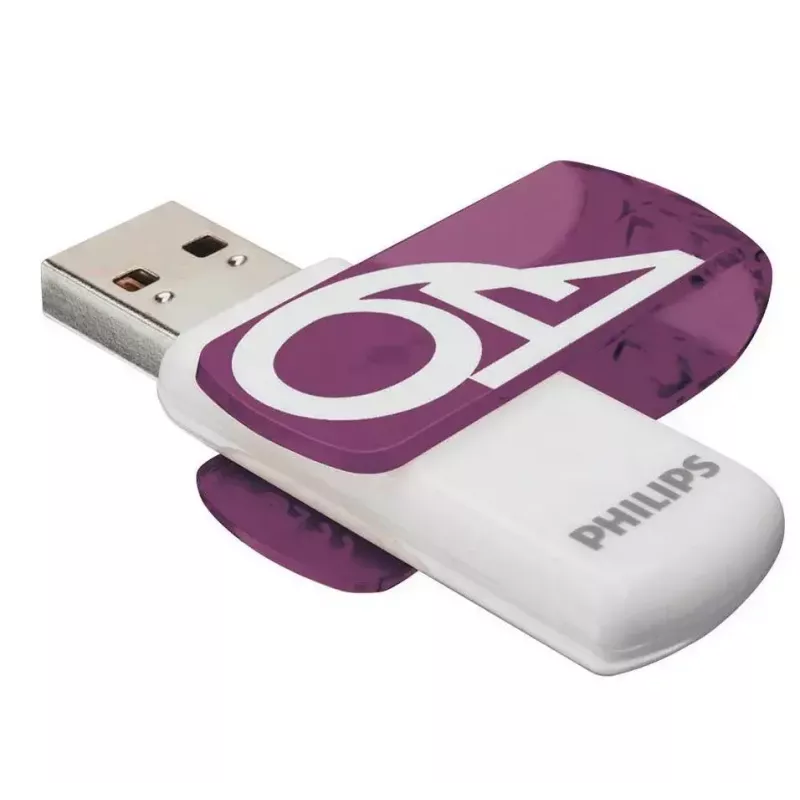 Philips FM64FD05D Vivid Edition pen USB de 64 GB, USB 2.0, Magic Purple, pack de 2