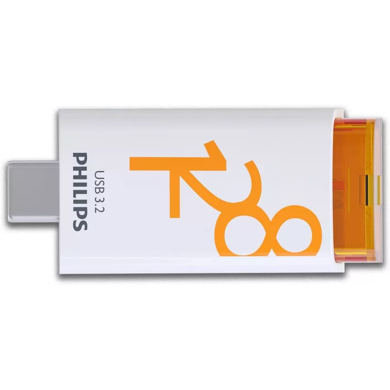 Pen USB Philips USB 3.2 128GB Click Series Gen 1 USB-C USB Type-C 3.2 Gen 1 (3.1 Gen 1) Branco