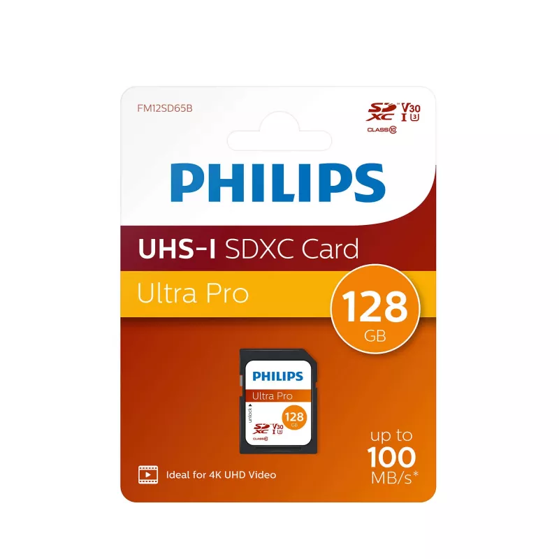 Cartão de memória Philips 128 GB SDXC UHS-I FM12SD65B